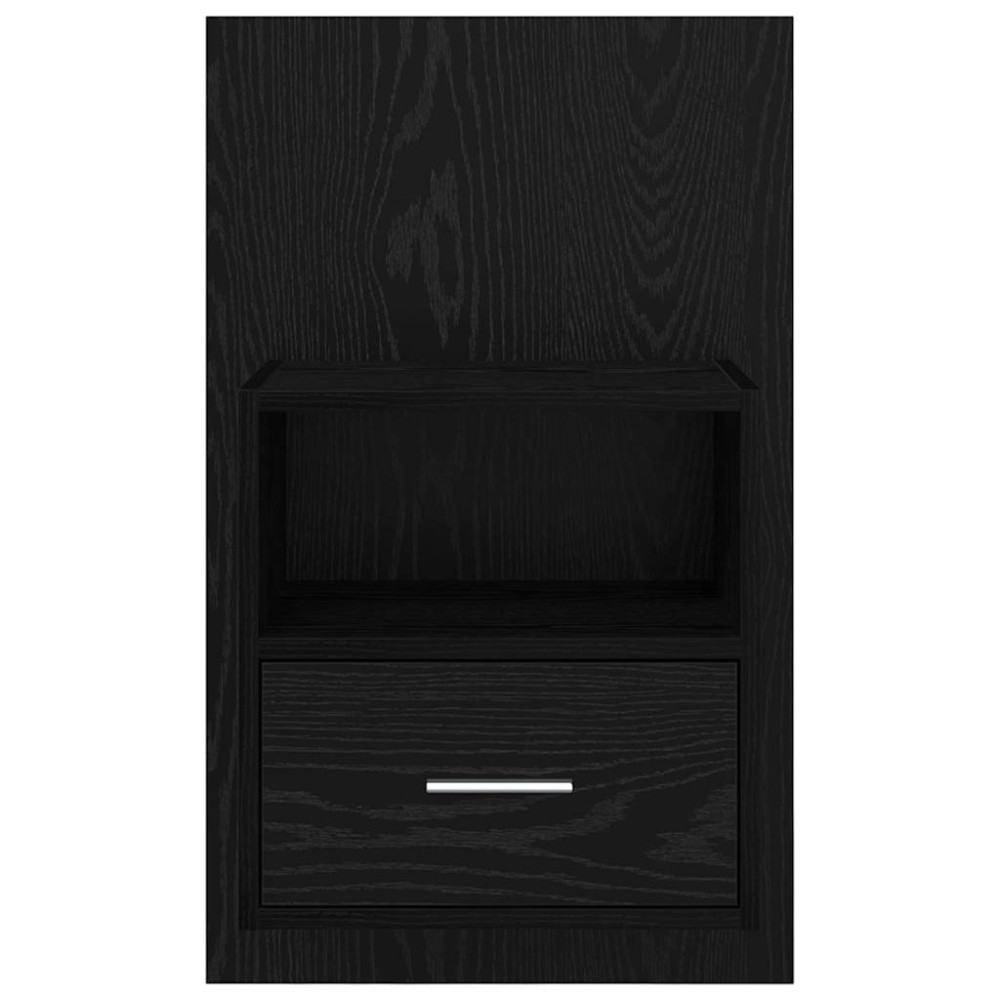 Produktbild för Nattduksbord 2 pcs Svart Ek 50 x 32,5 x 80cm Konstruerat trä
