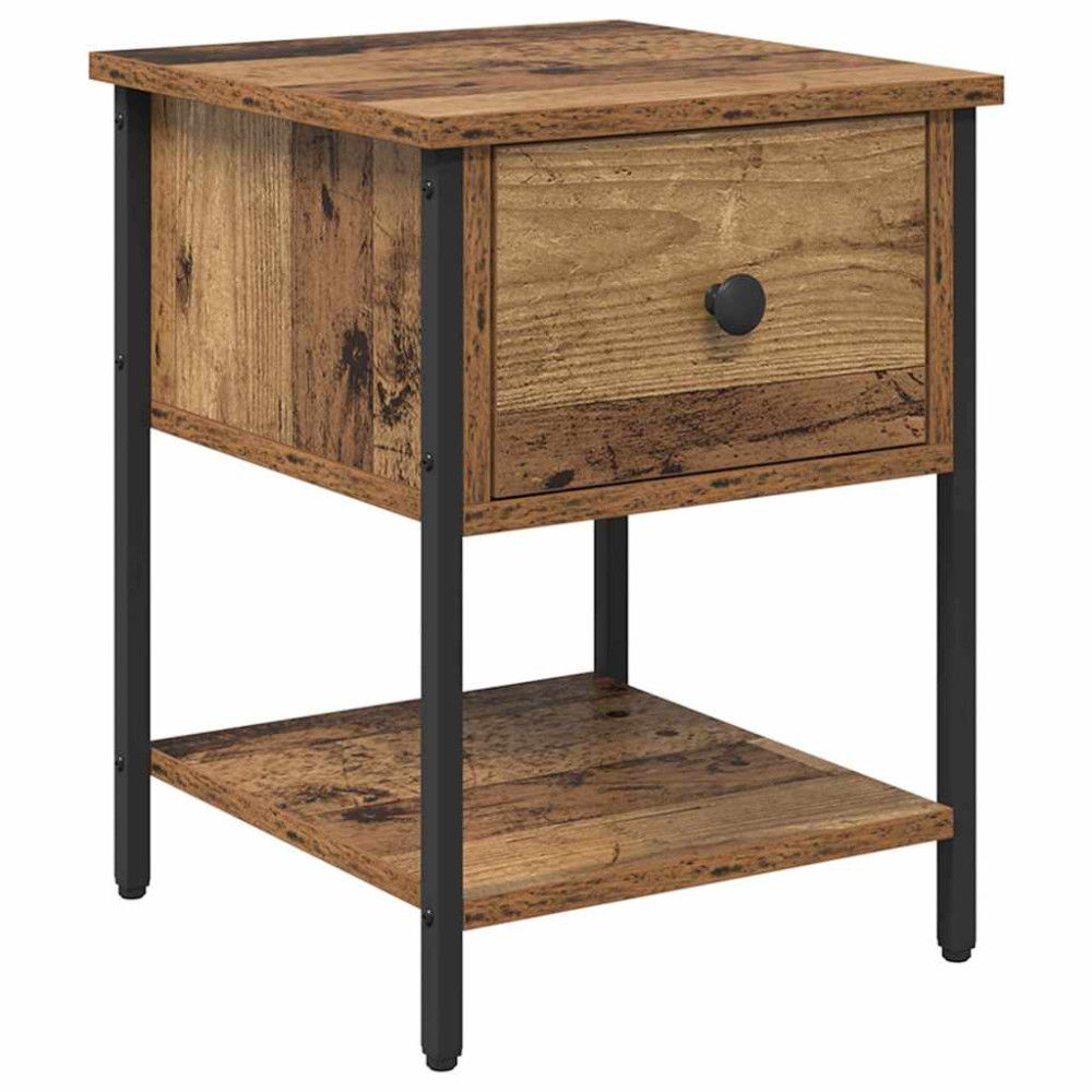 Produktbild för Sängskåp 2 pcs Gammalt trä 40 x 39 x 40 cm Konstruerat trä