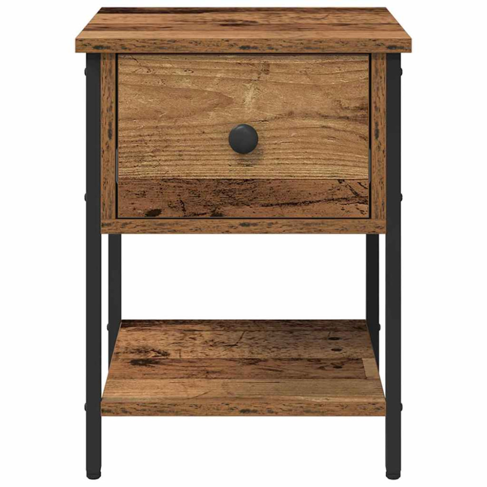Produktbild för Sängskåp 2 pcs Gammalt trä 40 x 39 x 40 cm Konstruerat trä
