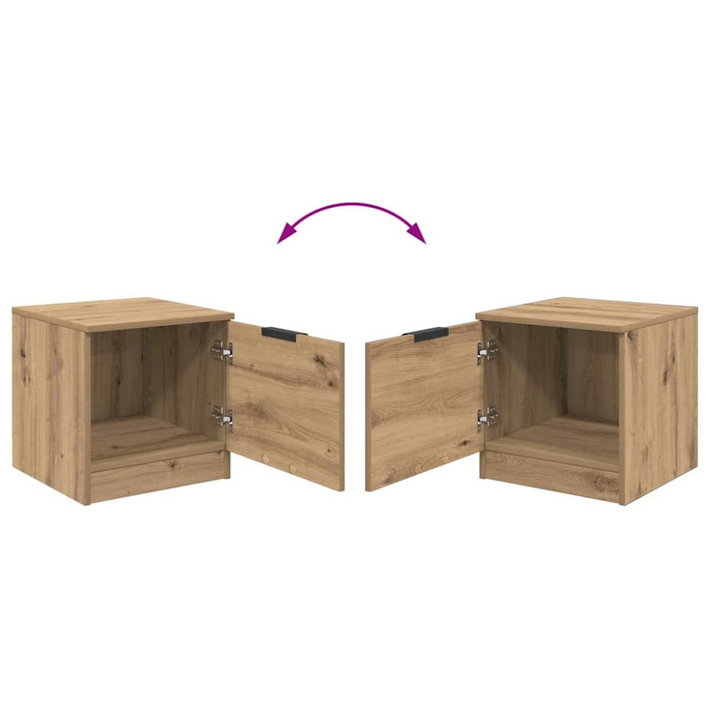 Produktbild för Sängskåp 2 pcs Artisan Ek 40 x 39 x 40 cm Konstruerat trä