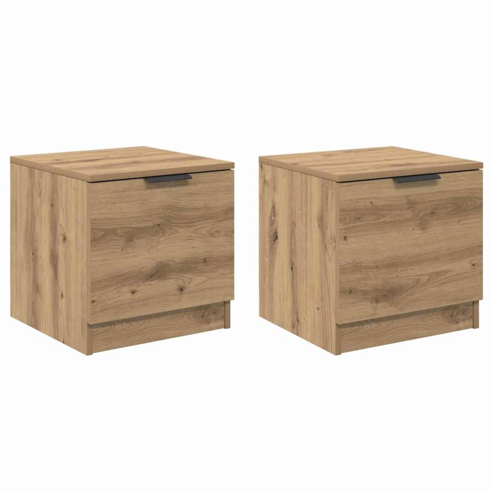 Produktbild för Sängskåp 2 pcs Artisan Ek 40 x 39 x 40 cm Konstruerat trä