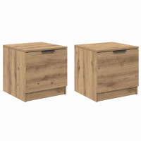 Produktbild för Sängskåp 2 pcs Artisan Ek 40 x 39 x 40 cm Konstruerat trä