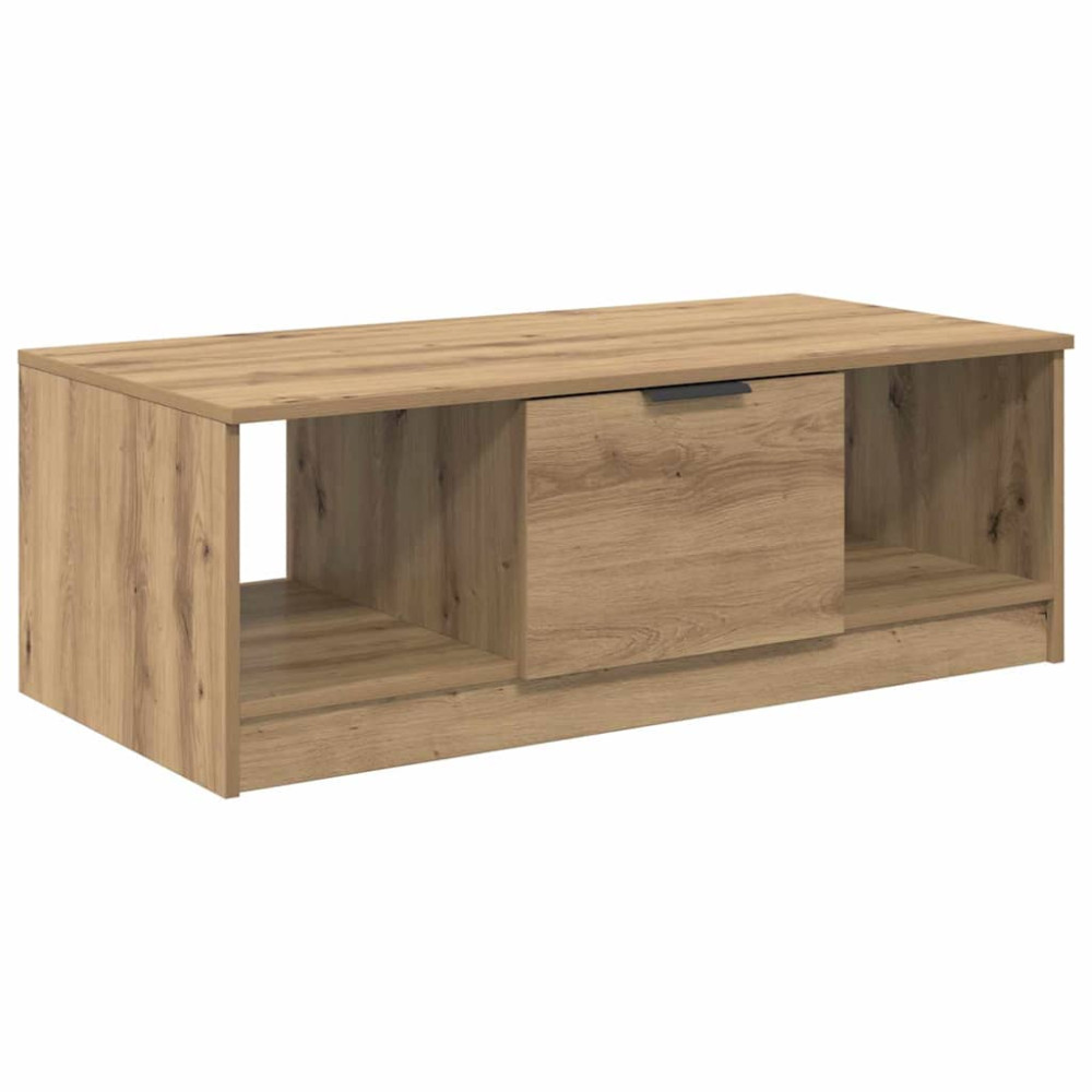 Produktbild för Kaffeebord med låda Artisan Ek 102 x 50 x 36cm Konstruerat trä