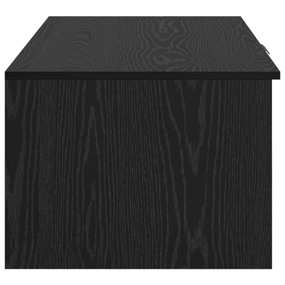 Produktbild för Kaffeebord med låda Svart Ek 102 x 50 x 36cm Konstruerat trä