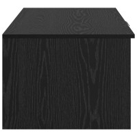 Produktbild för Kaffeebord med låda Svart Ek 102 x 50 x 36cm Konstruerat trä