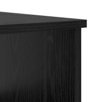 Produktbild för Kaffeebord med låda Svart Ek 102 x 50 x 36cm Konstruerat trä