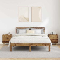Produktbild för Sängskåp 2 pcs Gammalt trä 40 x 35 x 47.5cm Konstruerat trä