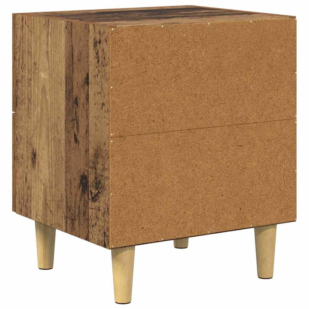 Produktbild för Sängskåp 2 pcs Gammalt trä 40 x 35 x 47.5cm Konstruerat trä