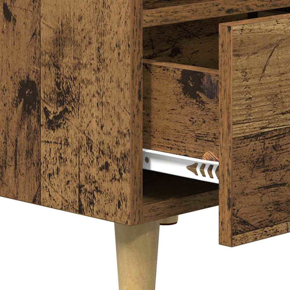Produktbild för Sängskåp 2 pcs Gammalt trä 40 x 35 x 47.5cm Konstruerat trä