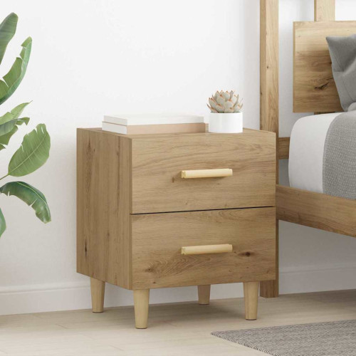vidaXL Sängskåp 2 pcs Artisan Ek 40 x 35 x 47.5cm Konstruerat trä