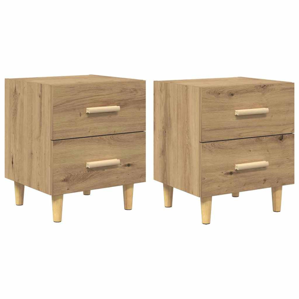 Produktbild för Sängskåp 2 pcs Artisan Ek 40 x 35 x 47.5cm Konstruerat trä