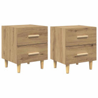 Produktbild för Sängskåp 2 pcs Artisan Ek 40 x 35 x 47.5cm Konstruerat trä