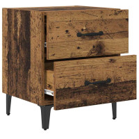 Produktbild för Sängskåp 2 pcs Gammalt trä 40 x 35 x 47,5 cm Konstruerat trä