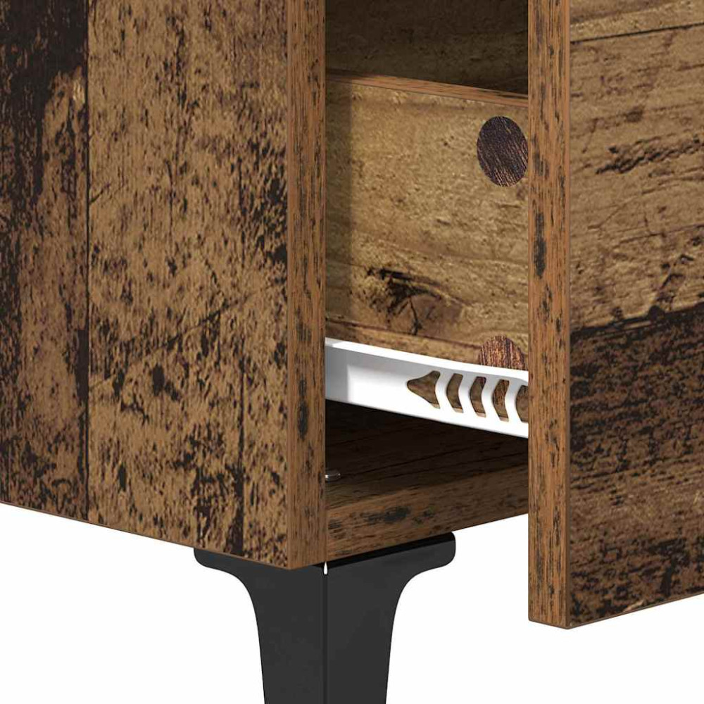 Produktbild för Sängskåp 2 pcs Gammalt trä 40 x 35 x 47,5 cm Konstruerat trä
