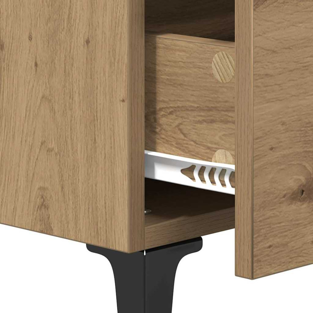 Produktbild för Sängskåp 2 pcs Artisan Ek 40 x 35 x 47,5 cm Konstruerat trä