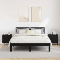 Produktbild för Sängskåp 2 pcs Svart Ek 40 x 35 x 47,5 cm Konstruerat trä