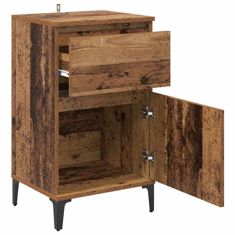 Produktbild för Nattduksbord 2 pcs Gammalt trä 40 x 35 x 70 cm Konstruerat trä