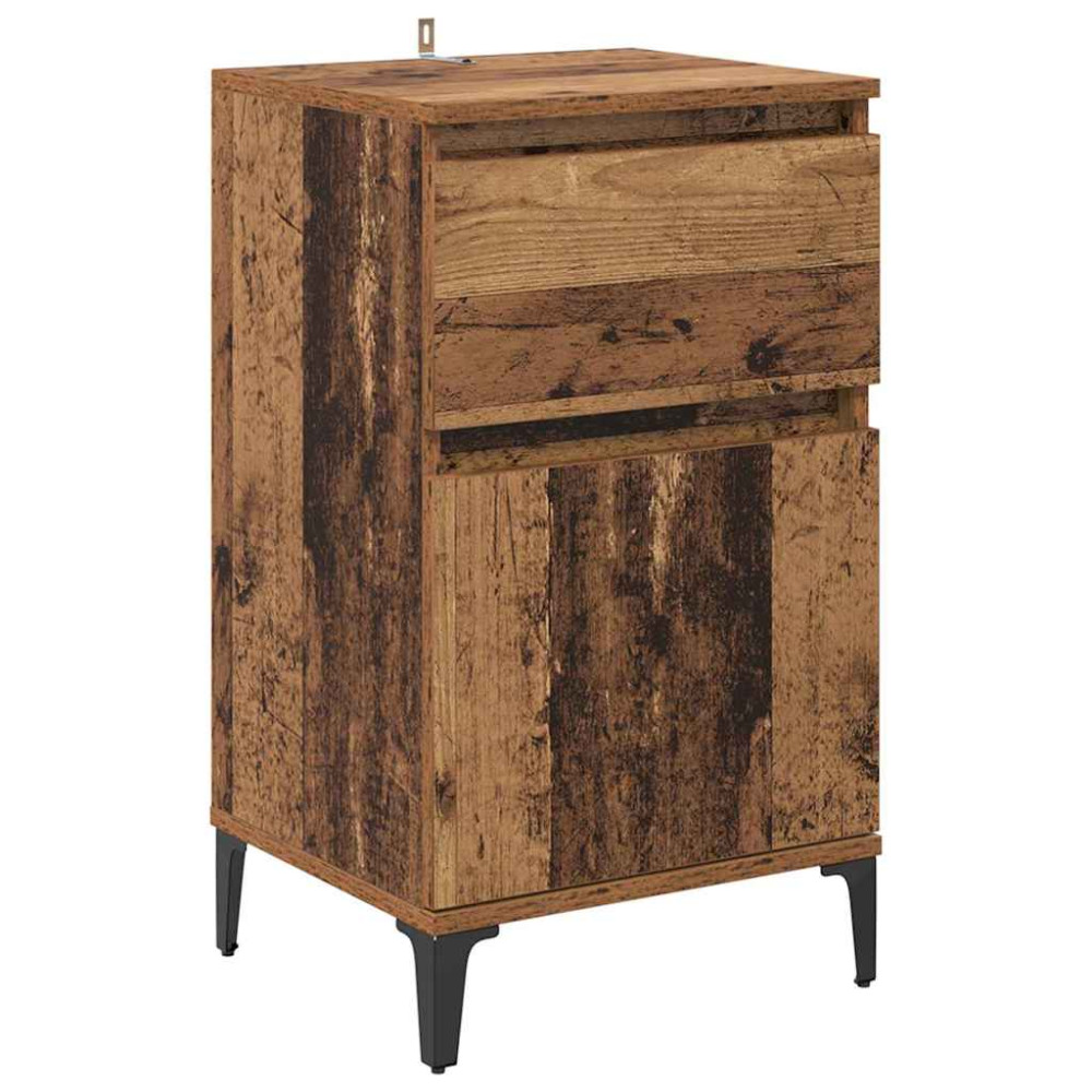Produktbild för Nattduksbord 2 pcs Gammalt trä 40 x 35 x 70 cm Konstruerat trä