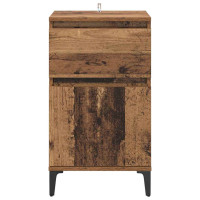 Produktbild för Nattduksbord 2 pcs Gammalt trä 40 x 35 x 70 cm Konstruerat trä