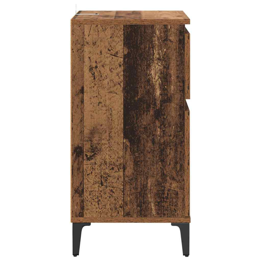 Produktbild för Nattduksbord 2 pcs Gammalt trä 40 x 35 x 70 cm Konstruerat trä