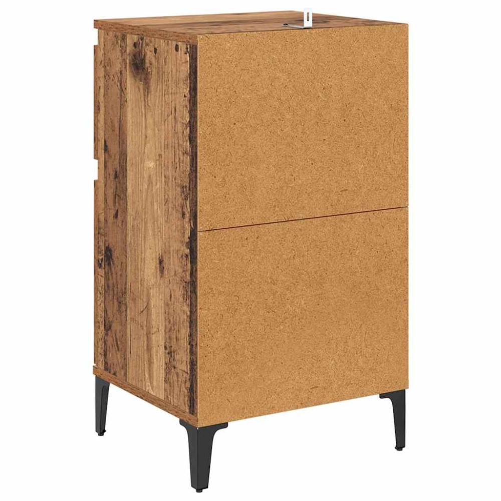 Produktbild för Nattduksbord 2 pcs Gammalt trä 40 x 35 x 70 cm Konstruerat trä