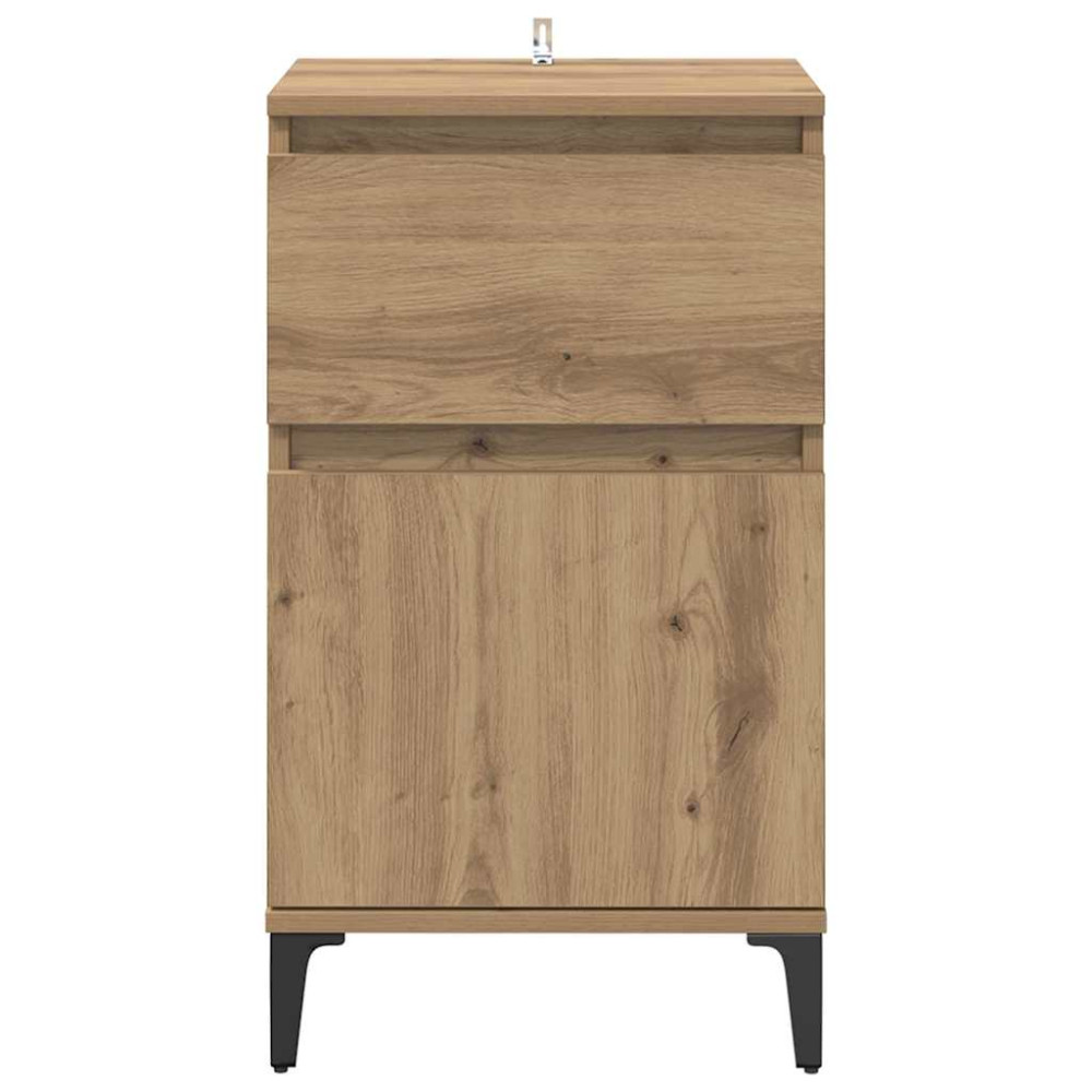 Produktbild för Nattduksbord 2 st Artisan Ek 40 x 35 x 70 cm Konstruerat trä