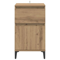 Produktbild för Nattduksbord 2 st Artisan Ek 40 x 35 x 70 cm Konstruerat trä