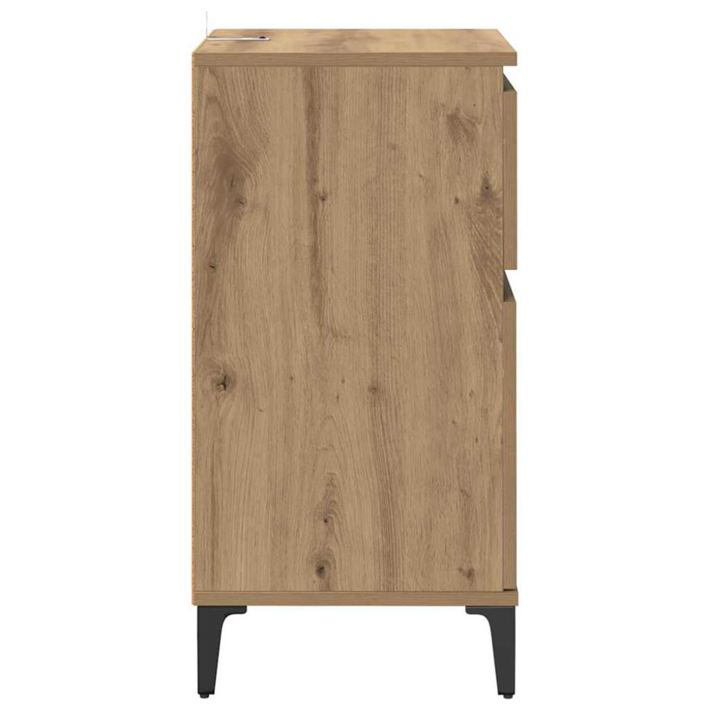 Produktbild för Nattduksbord 2 st Artisan Ek 40 x 35 x 70 cm Konstruerat trä