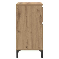 Produktbild för Nattduksbord 2 st Artisan Ek 40 x 35 x 70 cm Konstruerat trä