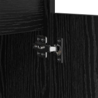 Produktbild för Nattduksbord 2 pcs Svart Ek 40 x 35 x 70 cm Konstruerat trä