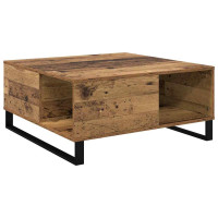 Produktbild för Kaffeebord Gammalt trä 80 x 80 x 36,5 cm Konstruerat trä