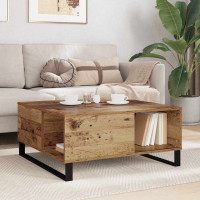 Produktbild för Kaffeebord Gammalt trä 80 x 80 x 36,5 cm Konstruerat trä