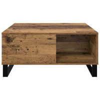 Produktbild för Kaffeebord Gammalt trä 80 x 80 x 36,5 cm Konstruerat trä