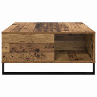 Produktbild för Kaffeebord Gammalt trä 80 x 80 x 36,5 cm Konstruerat trä