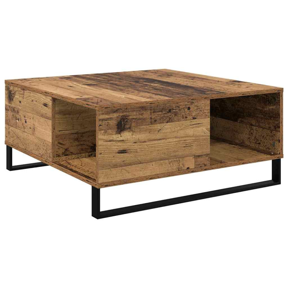 Produktbild för Kaffeebord Gammalt trä 80 x 80 x 36,5 cm Konstruerat trä