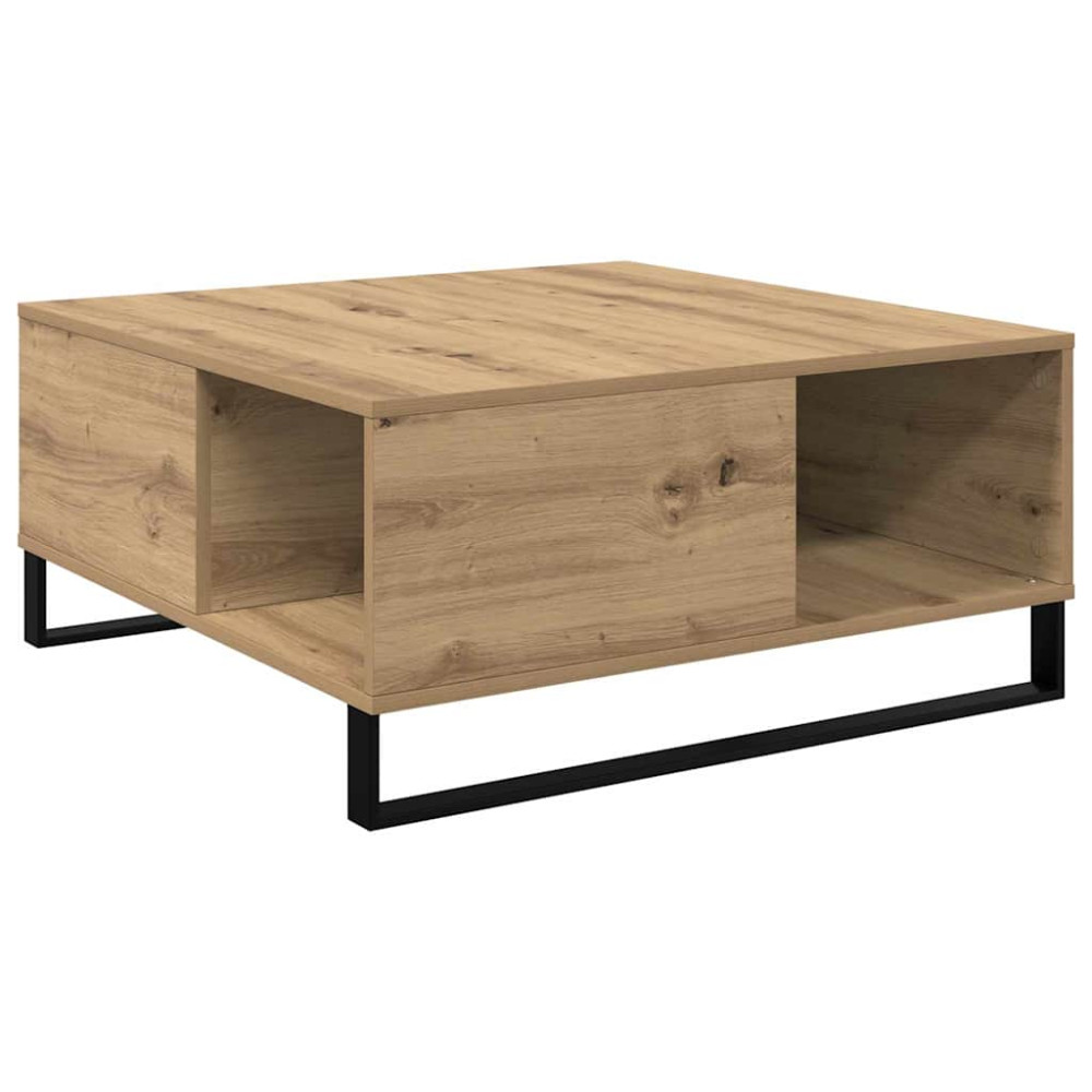Produktbild för Kaffeebord Artisan Ek 80 x 80 x 36,5 cm Konstruerat trä