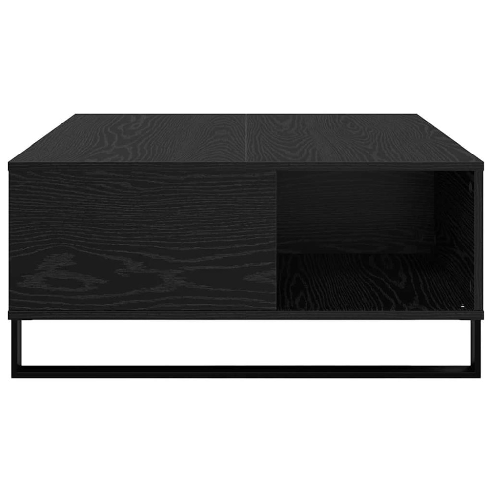 Produktbild för Kaffeebord Svart Ek 80 x 80 x 36,5 cm Konstruerat trä