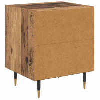 Produktbild för Nattduksbord med låda 2 pcs Gammalt trä 40 x 35 x 47,5 cm