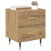 Produktbild för Nattduksbord 2 pcs Artisan Ek 40 x 35 x 47,5 cm Konstruerat trä