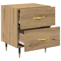 Produktbild för Nattduksbord 2 pcs Artisan Ek 40 x 35 x 47,5 cm Konstruerat trä