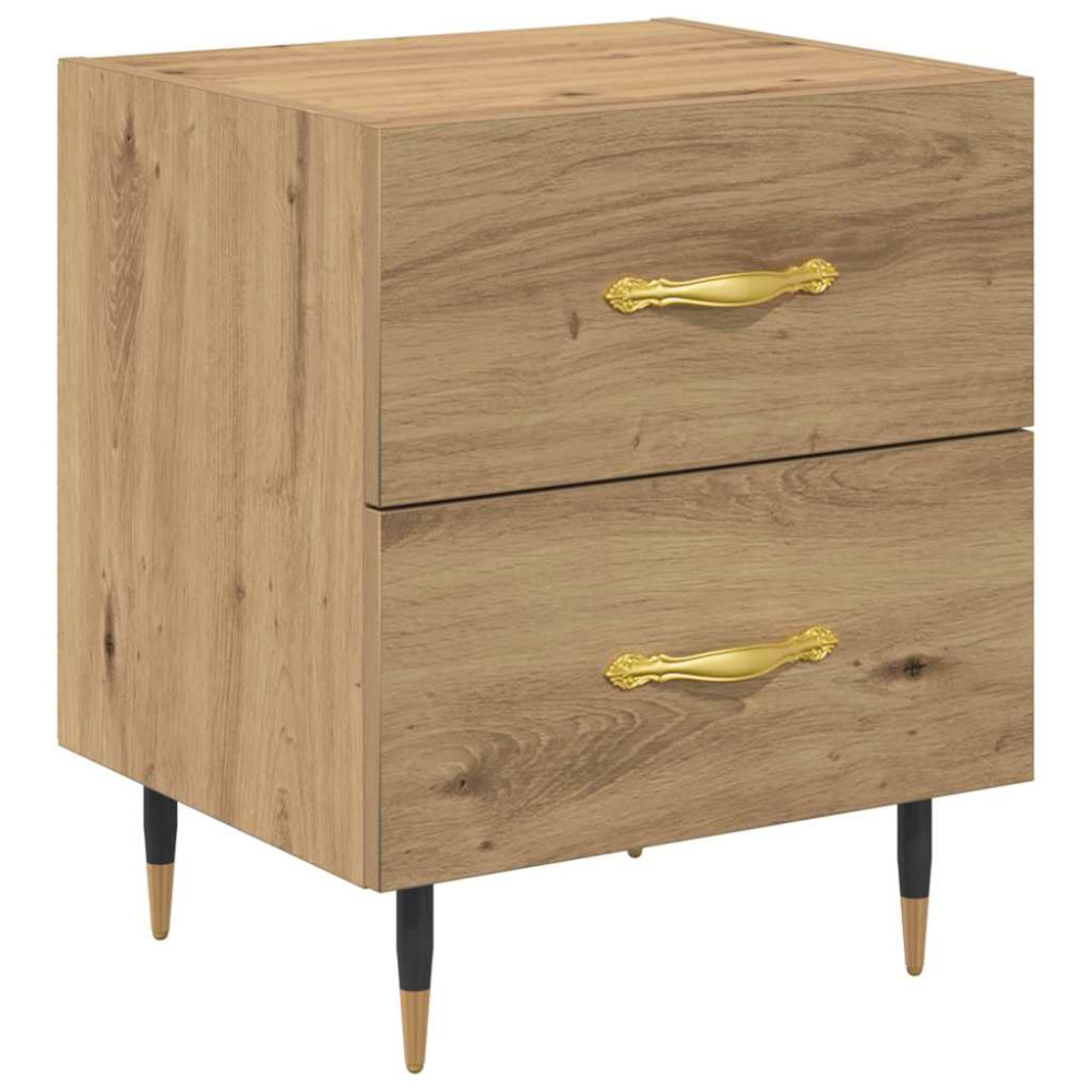 Produktbild för Nattduksbord 2 pcs Artisan Ek 40 x 35 x 47,5 cm Konstruerat trä