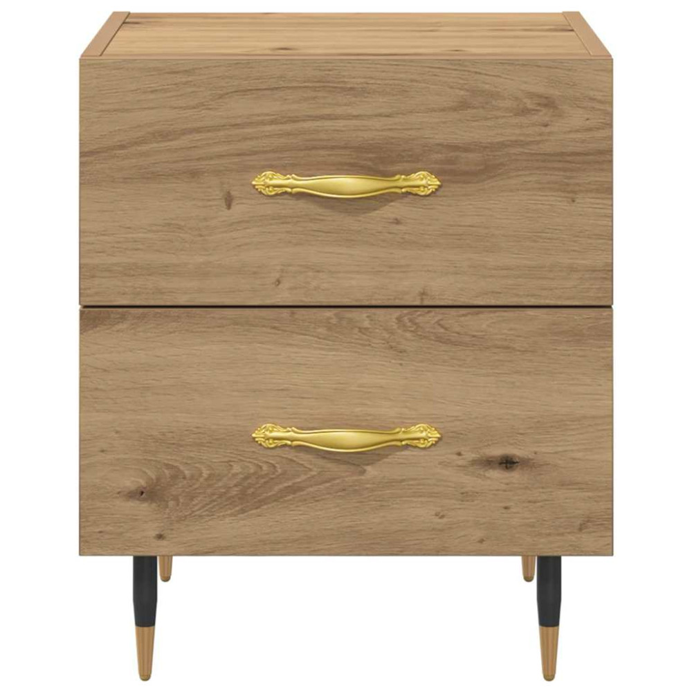 Produktbild för Nattduksbord 2 pcs Artisan Ek 40 x 35 x 47,5 cm Konstruerat trä