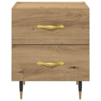 Produktbild för Nattduksbord 2 pcs Artisan Ek 40 x 35 x 47,5 cm Konstruerat trä
