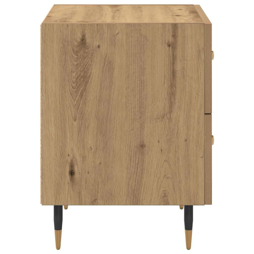 Produktbild för Nattduksbord 2 pcs Artisan Ek 40 x 35 x 47,5 cm Konstruerat trä