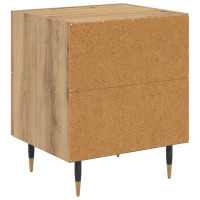 Produktbild för Nattduksbord 2 pcs Artisan Ek 40 x 35 x 47,5 cm Konstruerat trä