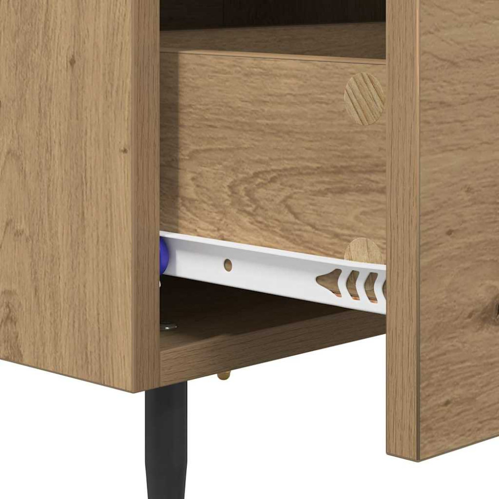Produktbild för Nattduksbord 2 pcs Artisan Ek 40 x 35 x 47,5 cm Konstruerat trä