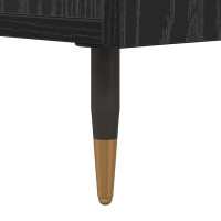Produktbild för Nattduksbord 2 pcs Svart Ek 40 x 35 x 47,5 cm Konstruerat trä