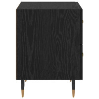 Produktbild för Nattduksbord 2 pcs Svart Ek 40 x 35 x 47,5 cm Konstruerat trä
