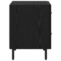 Produktbild för Nattduksbord 2 pcs Svart Ek 40 x 35 x 47,5 cm Konstruerat trä