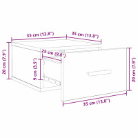 Produktbild för Nattduksbord Gammalt trä 35 x 35 x 20 cm Konstruerat trä